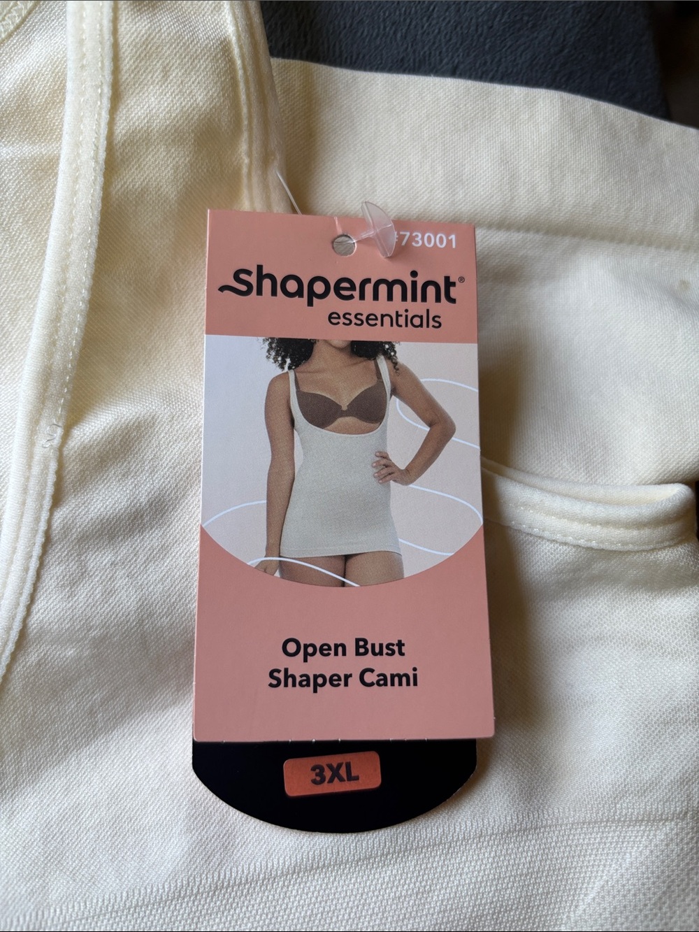 Shapermint Scoop Neck Tank - Off-White/Cream - Picture 2 of 5